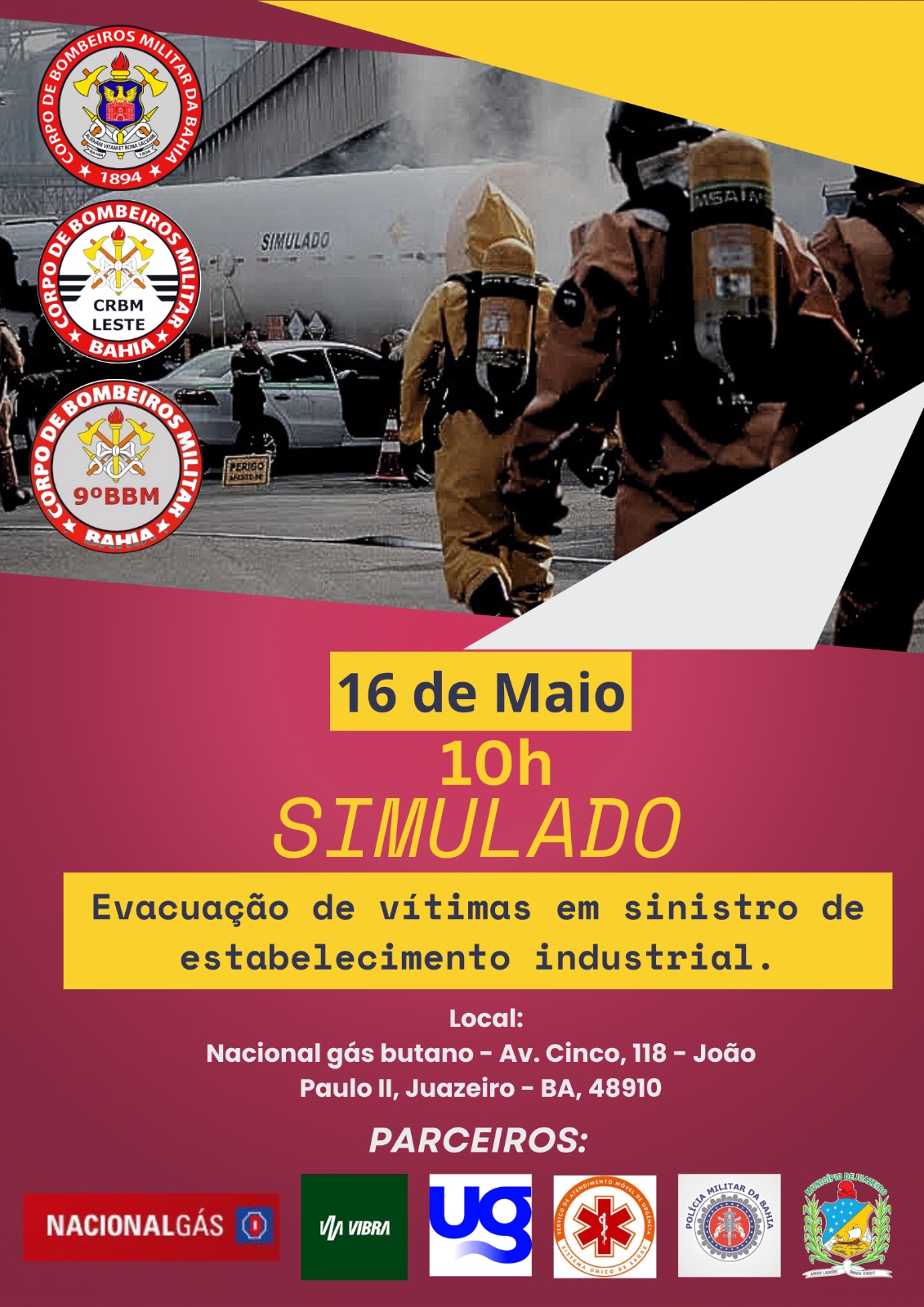 Corpo de Bombeiros realiza Simulado de Evacuação de Vítimas em Juazeiro, Bahia